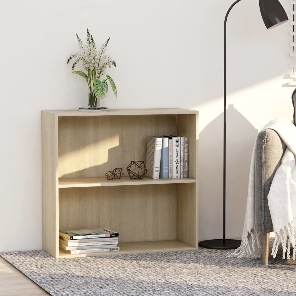 Bibliothèque chêne sonoma 80x30x76,5 cm bois d'ingénierie - XIOS