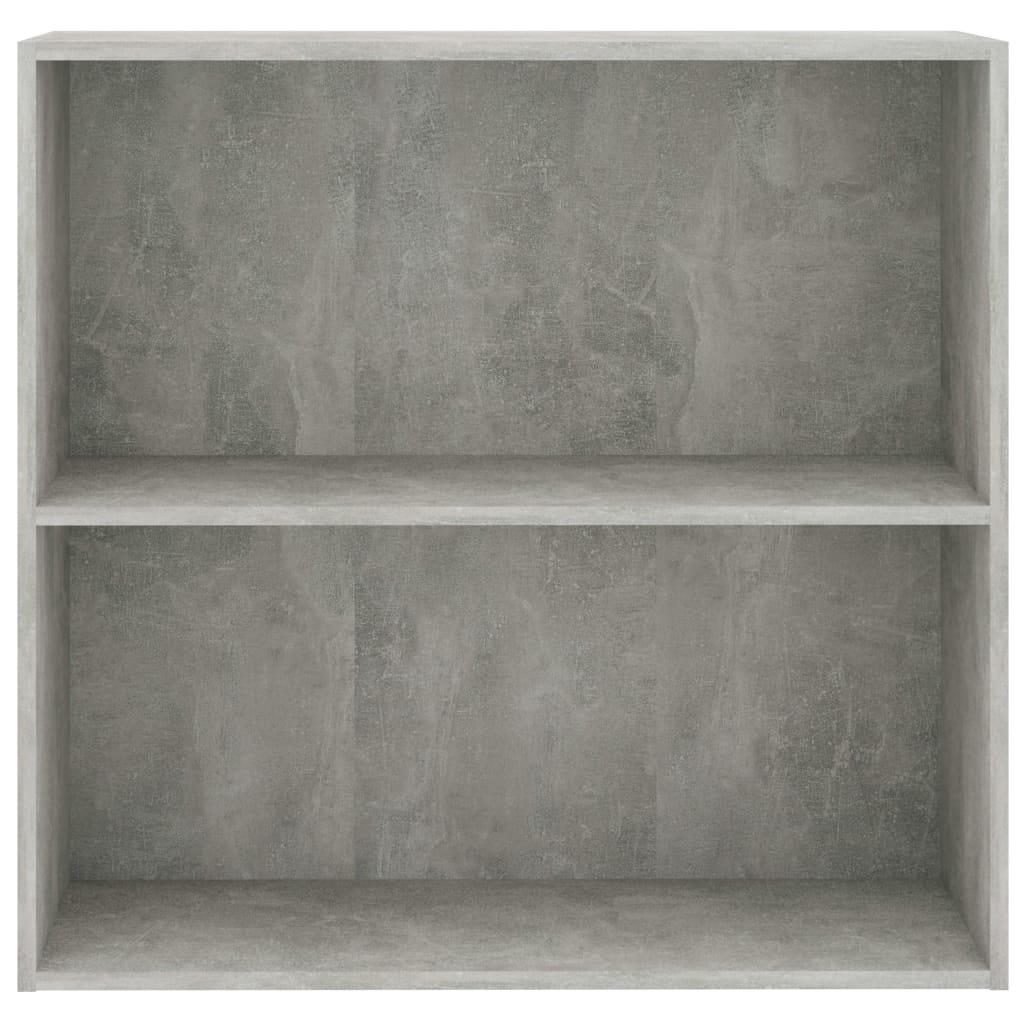 Bibliothèque à 2 niveaux gris béton bois d'ingénierie - XIOS