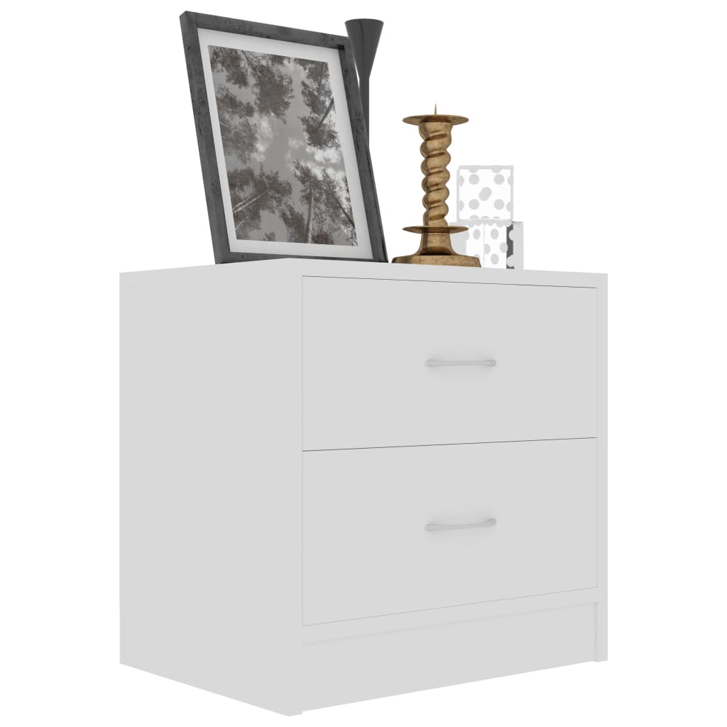 Tables de chevet 2 pcs Blanc 40x30x40 cm Bois d'ingénierie - XIOS