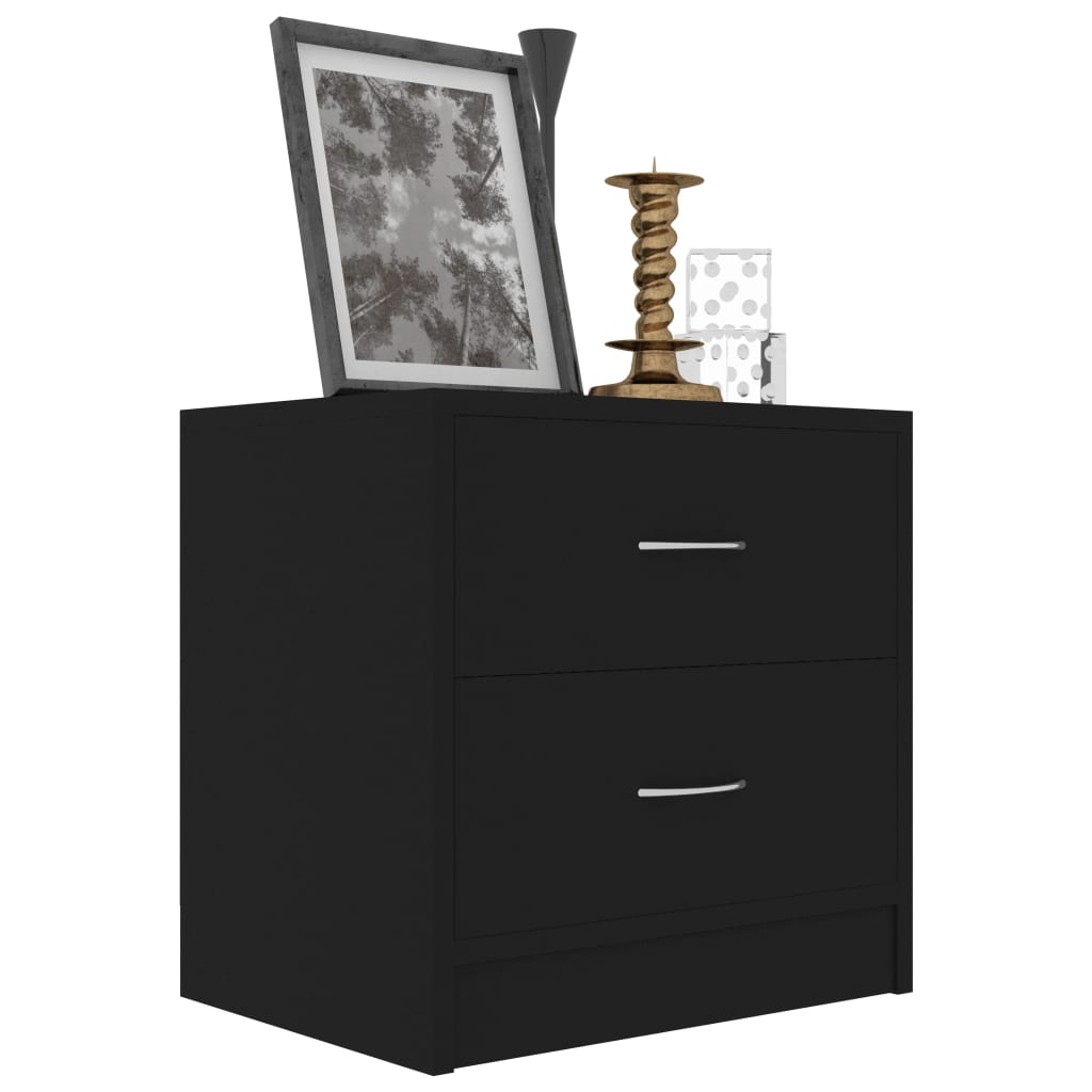 Tables de chevet 2 pcs Noir 40x30x40 cm Bois d'ingénierie - XIOS