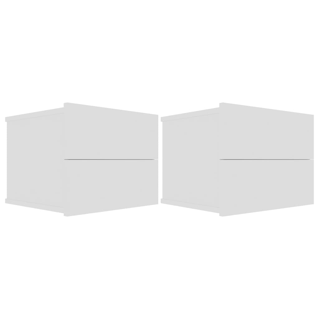 Tables de chevet 2 pcs Blanc 40x30x30 cm Bois d'ingénierie - XIOS