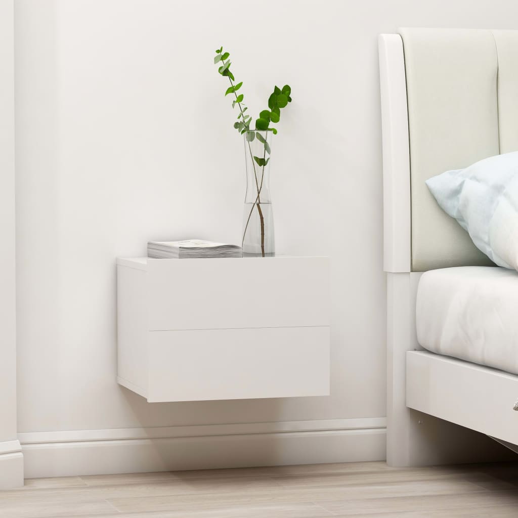 Tables de chevet 2 pcs Blanc 40x30x30 cm Bois d'ingénierie - XIOS