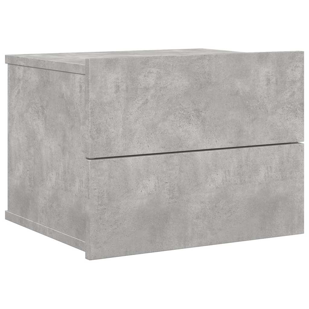 Table de chevet Gris béton 40x30x30 cm Bois ingénierie - XIOS