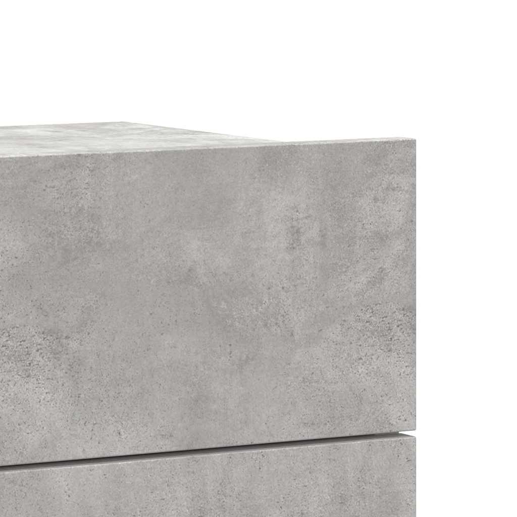 Table de chevet Gris béton 40x30x30 cm Bois ingénierie - XIOS