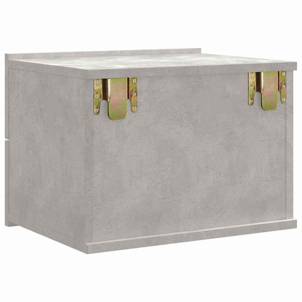 Tables de chevet 2 pcs Gris béton 40x30x30 cm Bois ingénierie - XIOS