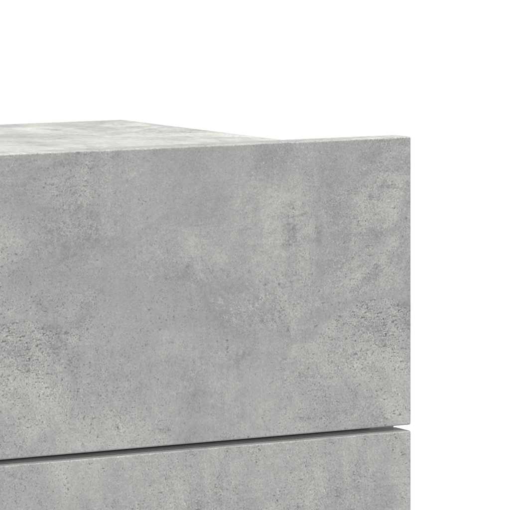 Tables de chevet 2 pcs Gris béton 40x30x30 cm Bois ingénierie - XIOS