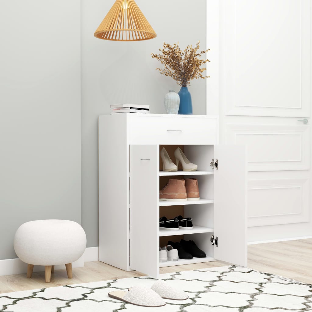 Armoire à chaussures Blanc 60x35x84 cm Bois d'ingénierie - XIOS