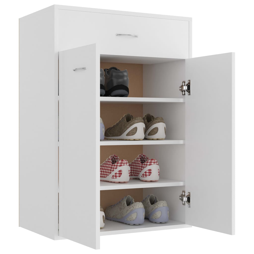 Armoire à chaussures Blanc 60x35x84 cm Bois d'ingénierie - XIOS