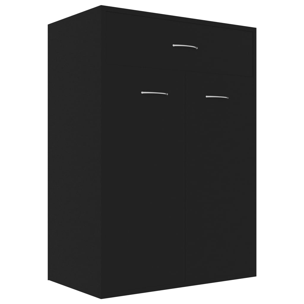 Armoire à chaussures Noir 60x35x84 cm Bois d'ingénierie - XIOS