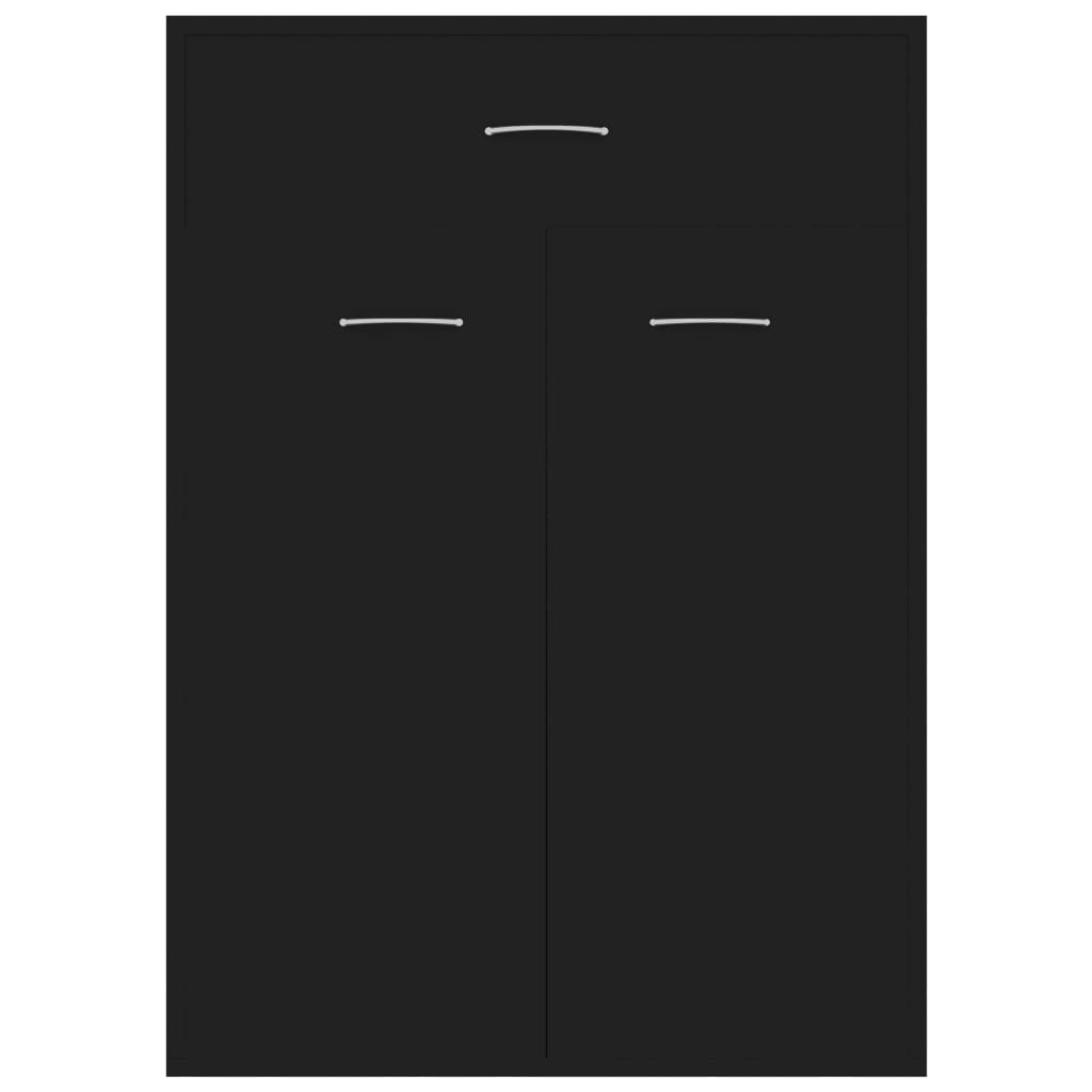 Armoire à chaussures Noir 60x35x84 cm Bois d'ingénierie - XIOS