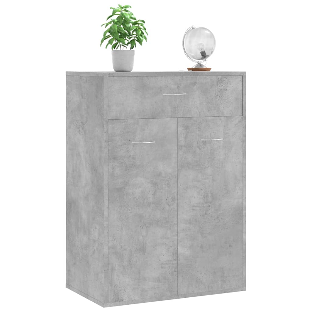 Armoire à chaussures Gris béton 60x35x84 cm Bois d'ingénierie - XIOS