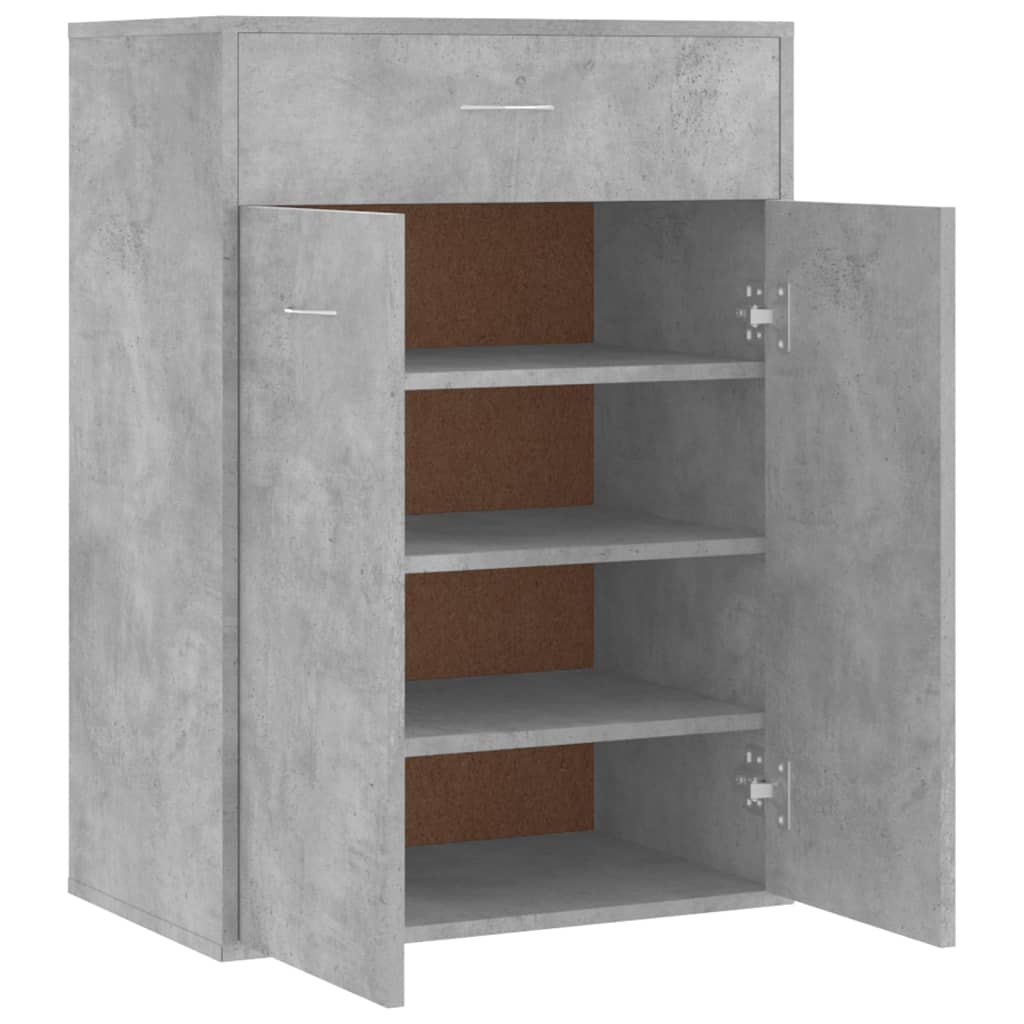 Armoire à chaussures Gris béton 60x35x84 cm Bois d'ingénierie - XIOS