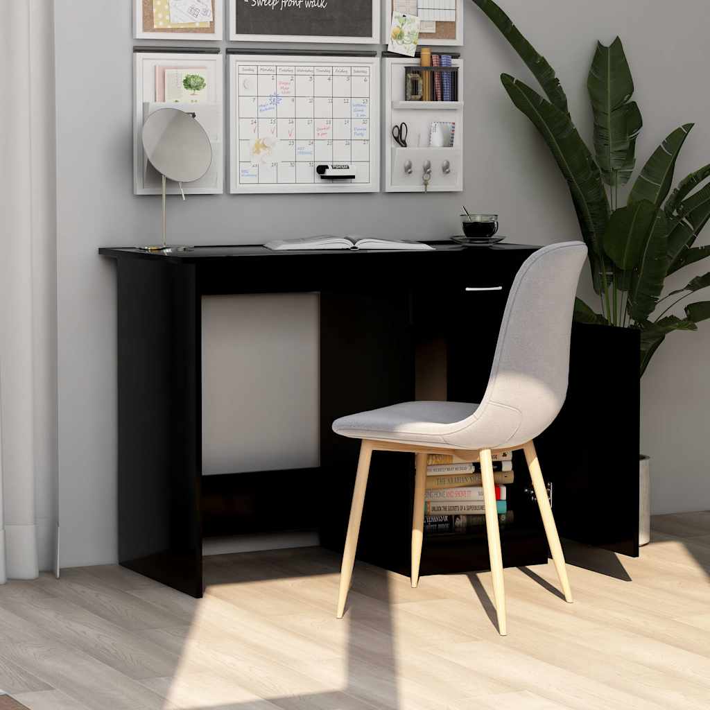Bureau Noir 100x50x76 cm Bois d’ingénierie - XIOS