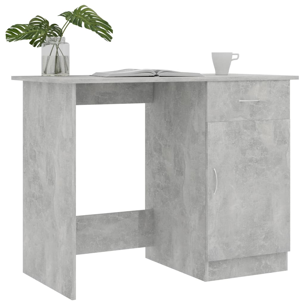 Bureau Gris béton 100x50x76 cm Bois d’ingénierie - XIOS