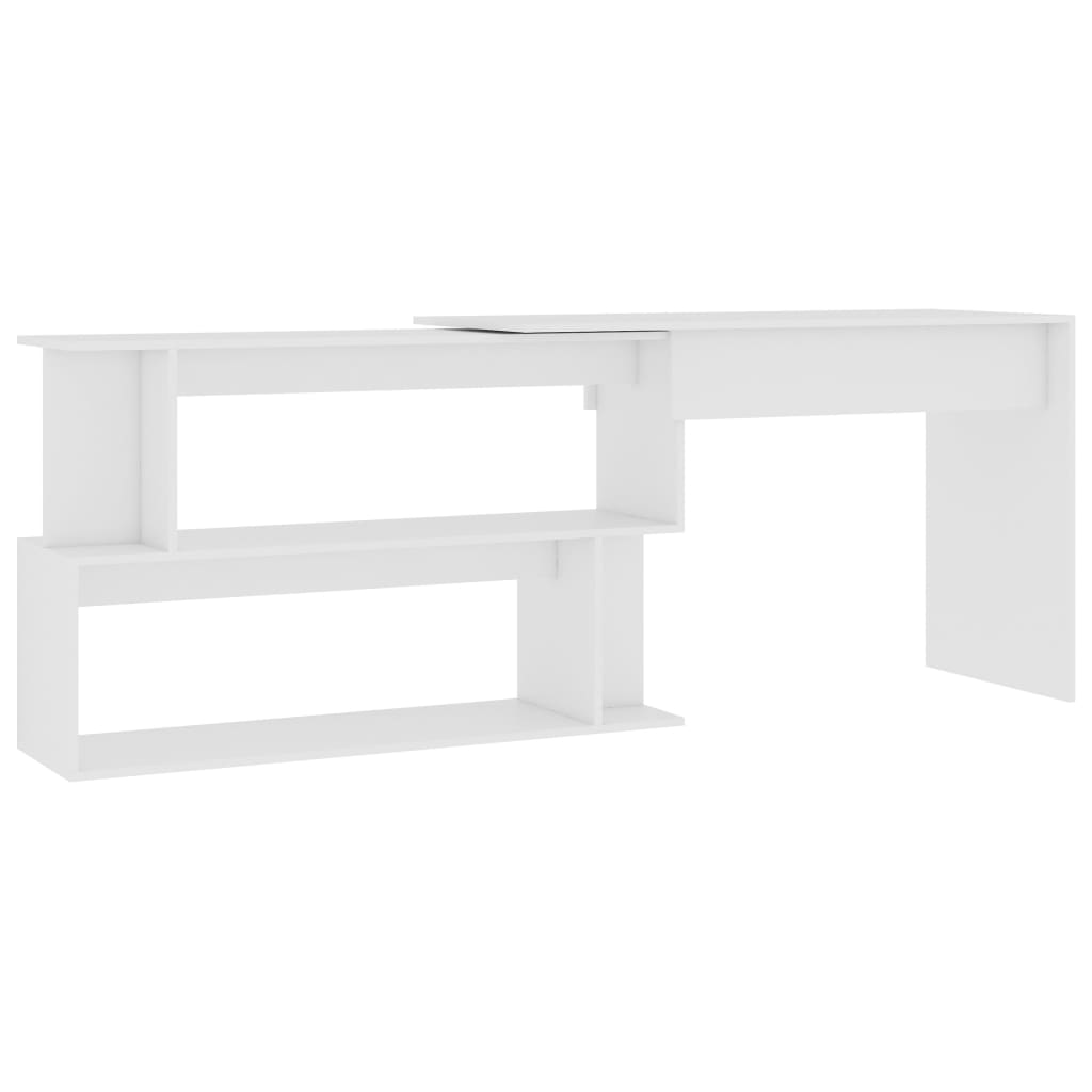 Bureau d'angle Blanc 200x50x76 cm Bois d'ingénierie Bureaux vidaXL