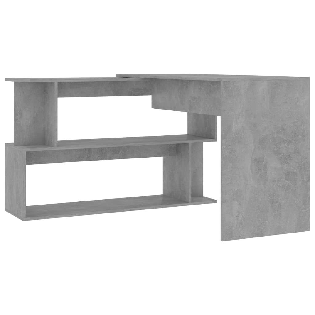 Bureau d'angle Gris béton 200x50x76 cm Bois d’ingénierie - XIOS