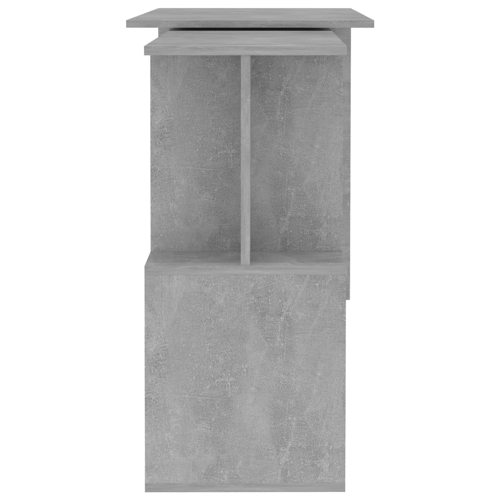 Bureau d'angle Gris béton 200x50x76 cm Bois d’ingénierie - XIOS