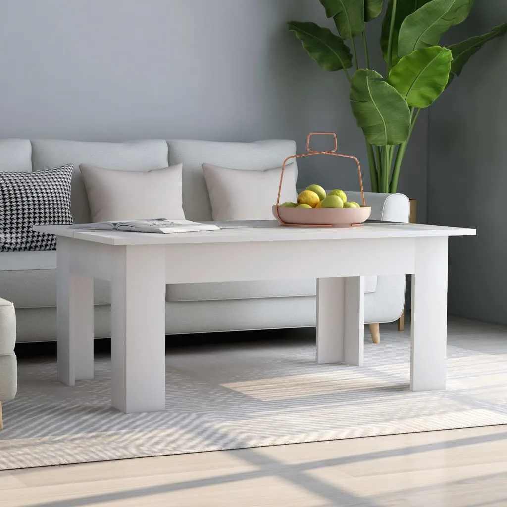 Table basse Blanc 100x60x42 cm Bois d'ingénierie Tables basses vidaXL