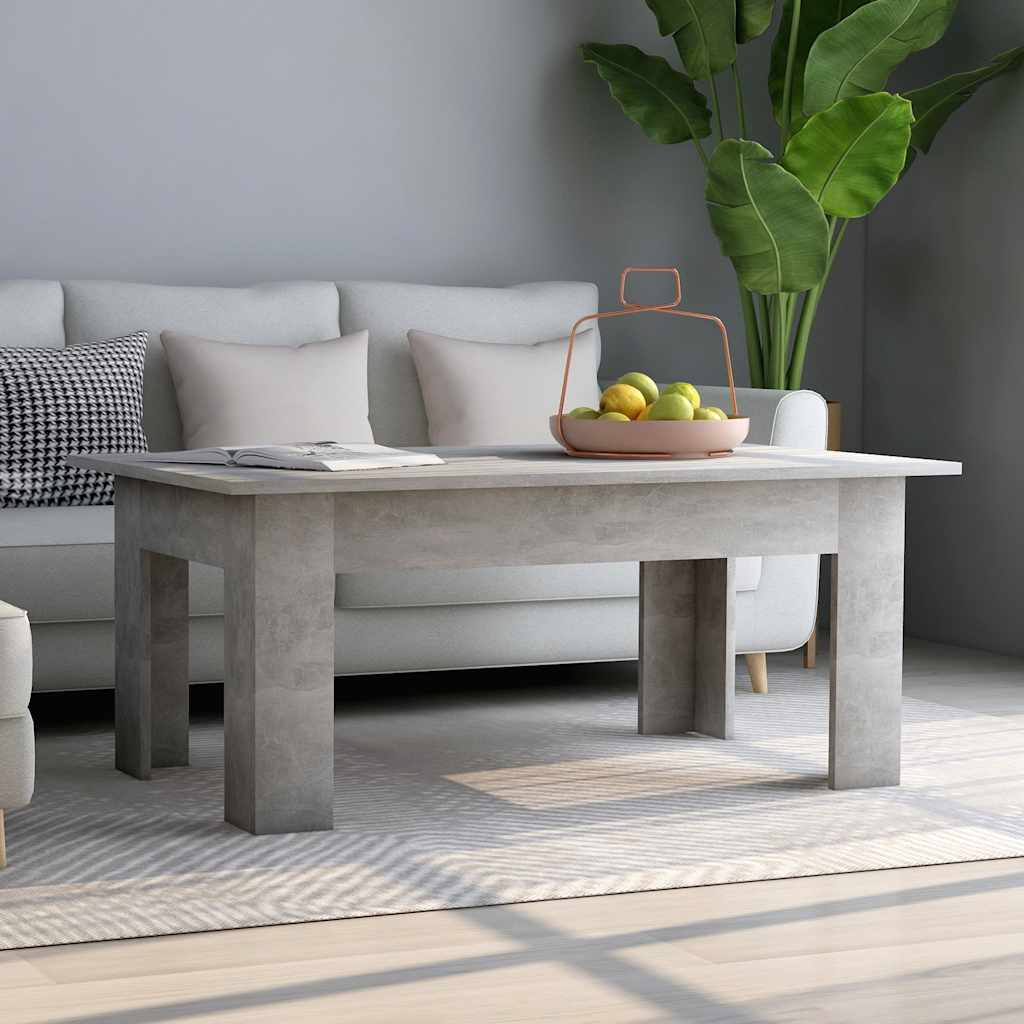 Table basse Gris béton 100x60x42 cm Bois d’ingénierie - XIOS