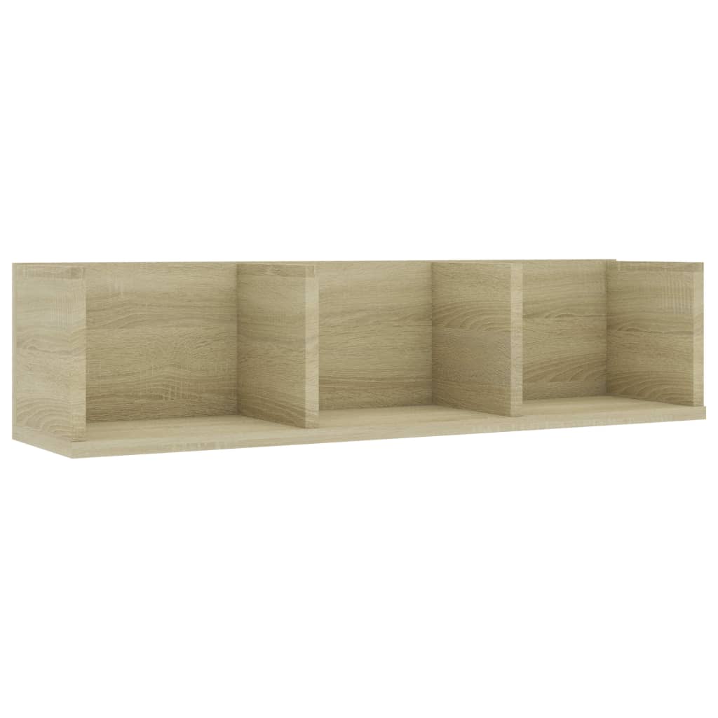 Étagère murale à CD Chêne sonoma 75x18x18 cm Bois d'ingénierie - XIOS