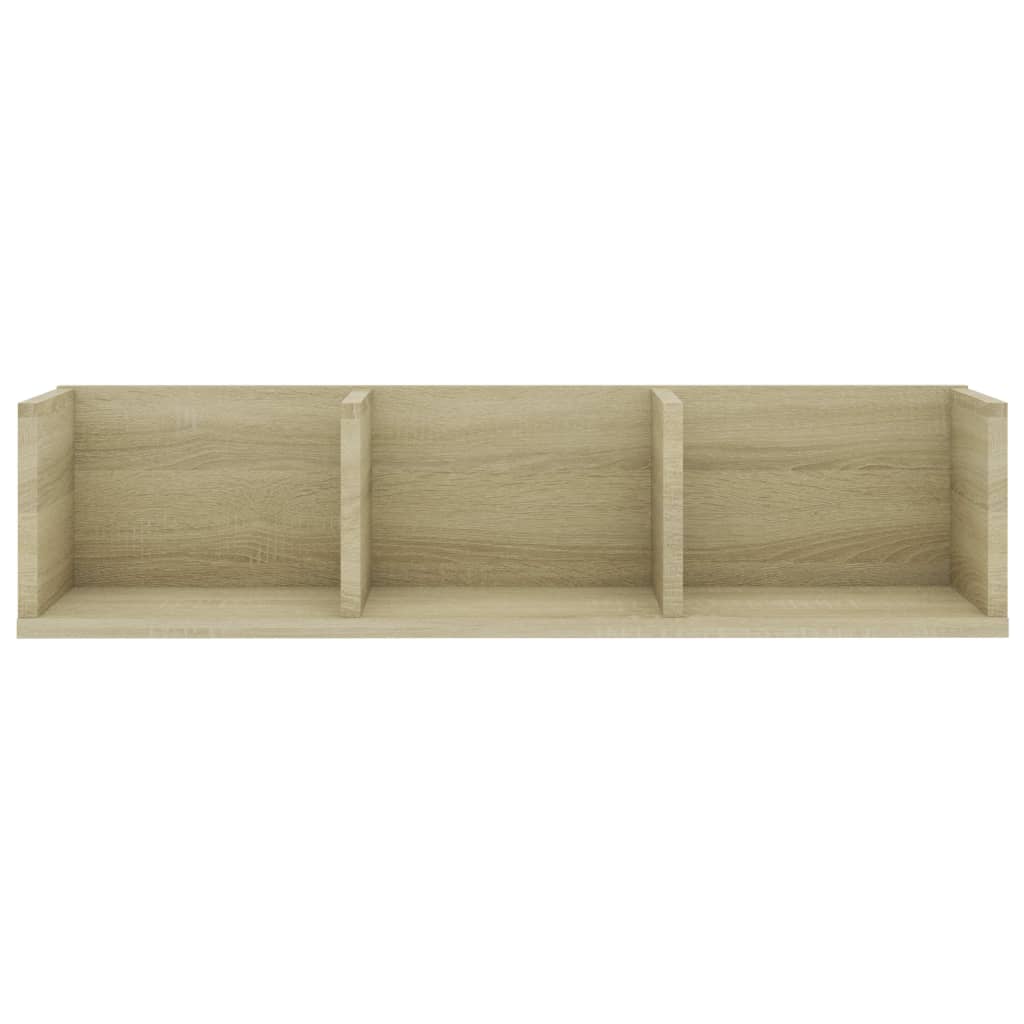 Étagère murale à CD Chêne sonoma 75x18x18 cm Bois d'ingénierie - XIOS