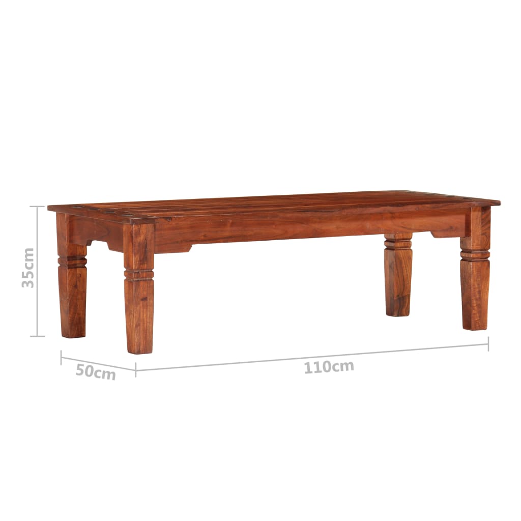 Table basse 110 x 50 x 35 cm Bois d'acacia solide - XIOS