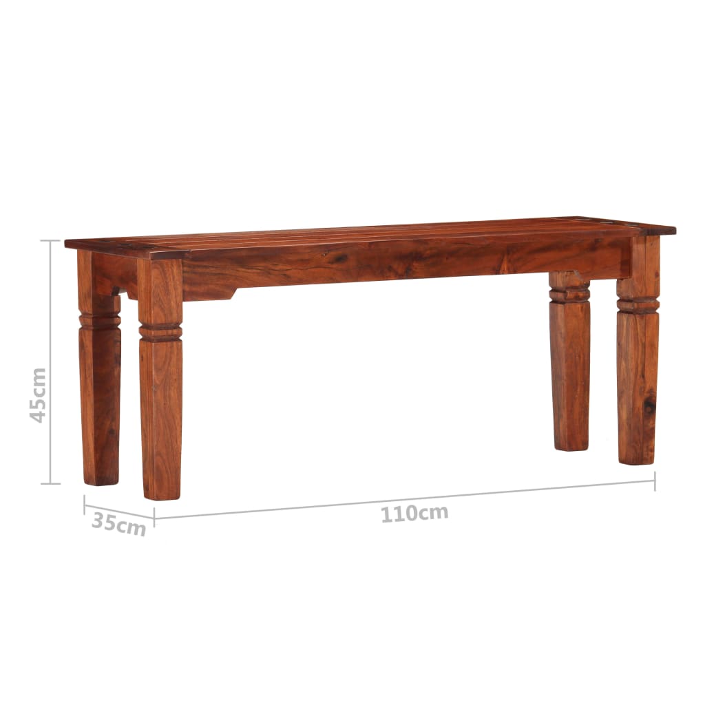 Banc 110 cm Bois d'acacia solide - XIOS