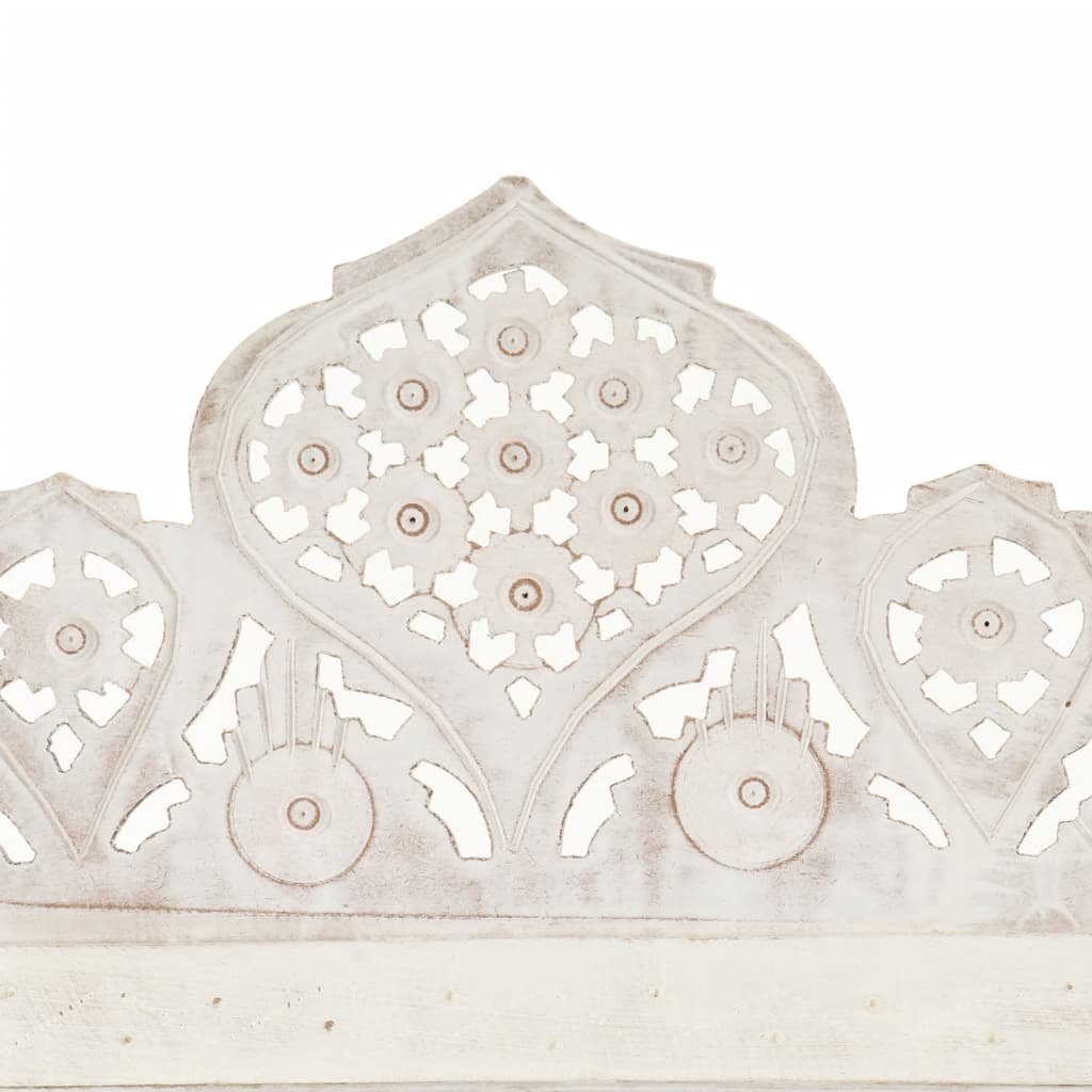 Cloison de séparation 4 panneaux Blanc 160x165 cm Bois manguier XIOS
