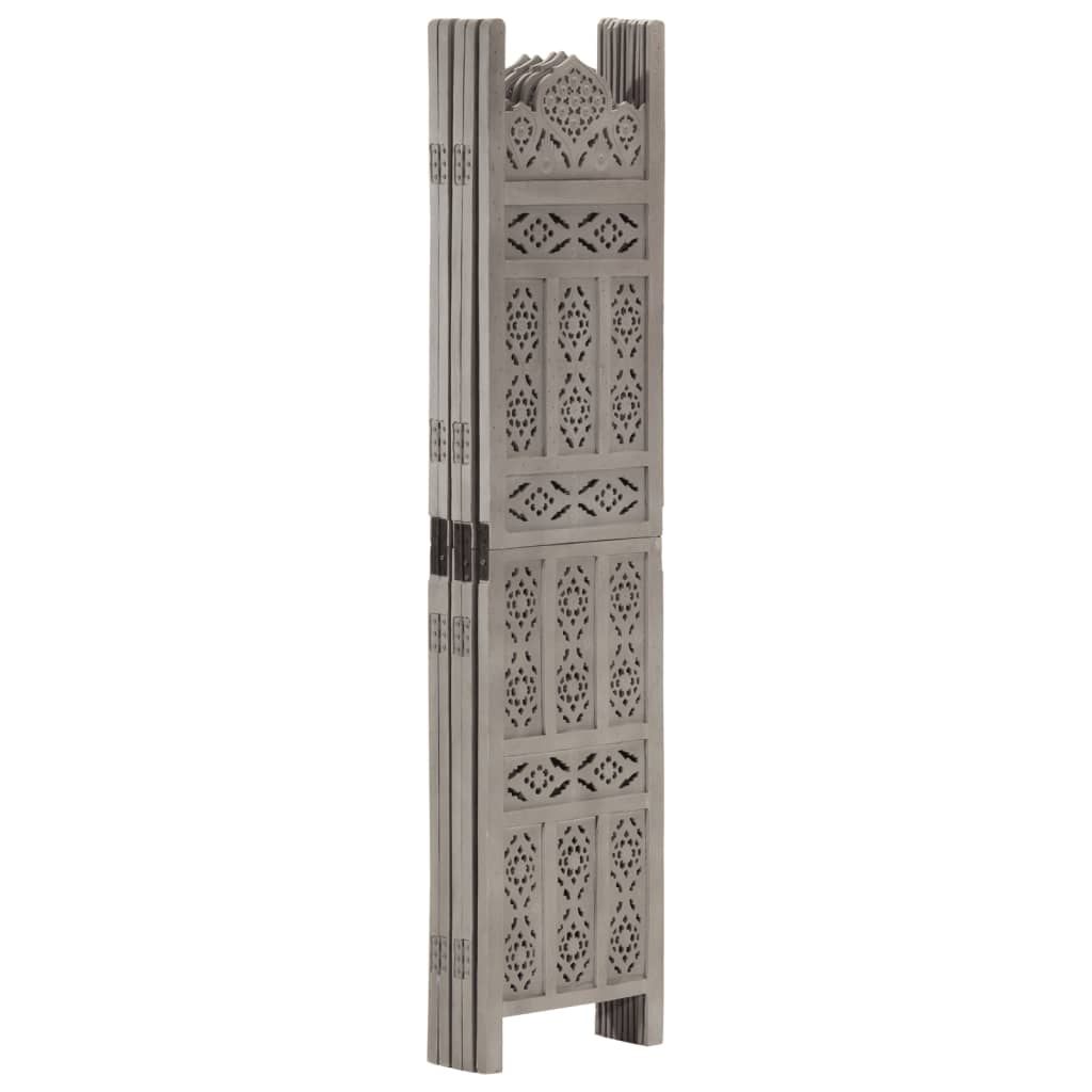 Cloison de séparation 5 panneaux Gris 200x165 cm Bois manguier - XIOS