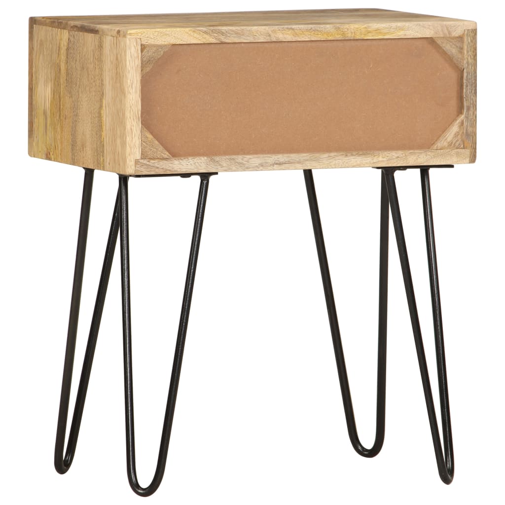 Table de chevet 40 x 30 x 50 cm Bois de manguier massif