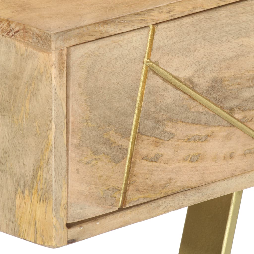 Bureau avec tiroirs 100x55x75 cm bois solide de manguier - XIOS