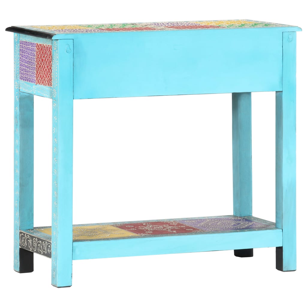 Table console peinte à la main 80x35x75 cm Bois de manguier Tables d'appoint vidaXL
