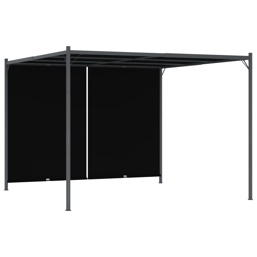 Pergola de jardin avec toit rétractable 3x3 m Anthracite - XIOS