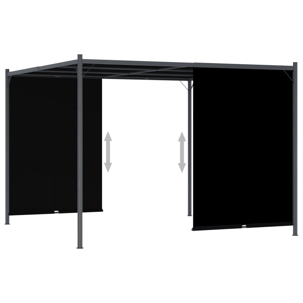 Pergola de jardin avec toit rétractable 3x3 m Anthracite - XIOS