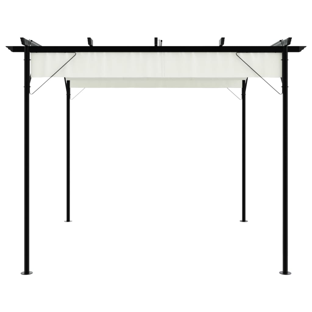 Pergola avec toit rétractable Blanc crème 3 x 3 m Acier - XIOS