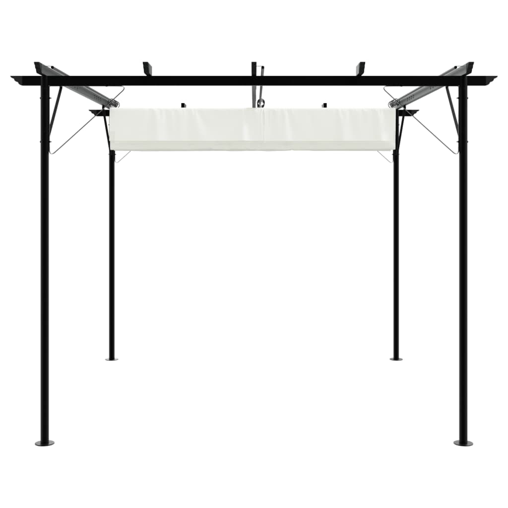 Pergola avec toit rétractable Blanc crème 3 x 3 m Acier - XIOS