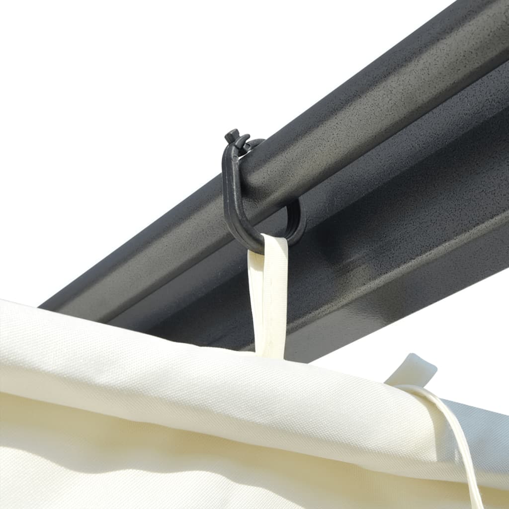 Pergola avec toit rétractable Blanc crème 3 x 3 m Acier - XIOS
