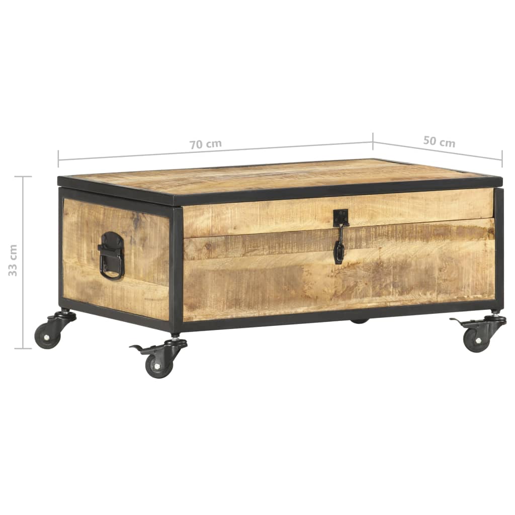 Table basse 70x50x33 cm Bois de manguier massif - XIOS