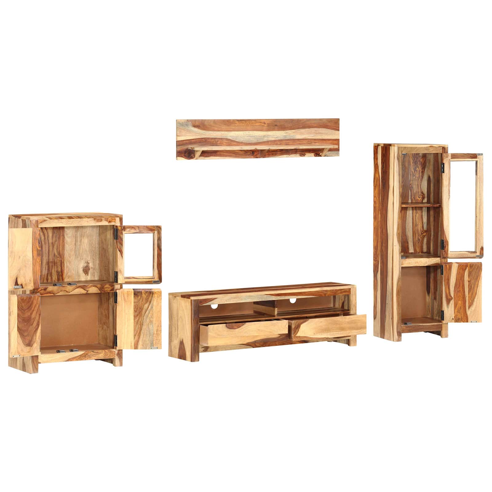Ensemble de meuble TV avec tiroir Marron 120 x 30 x 39 cm bois