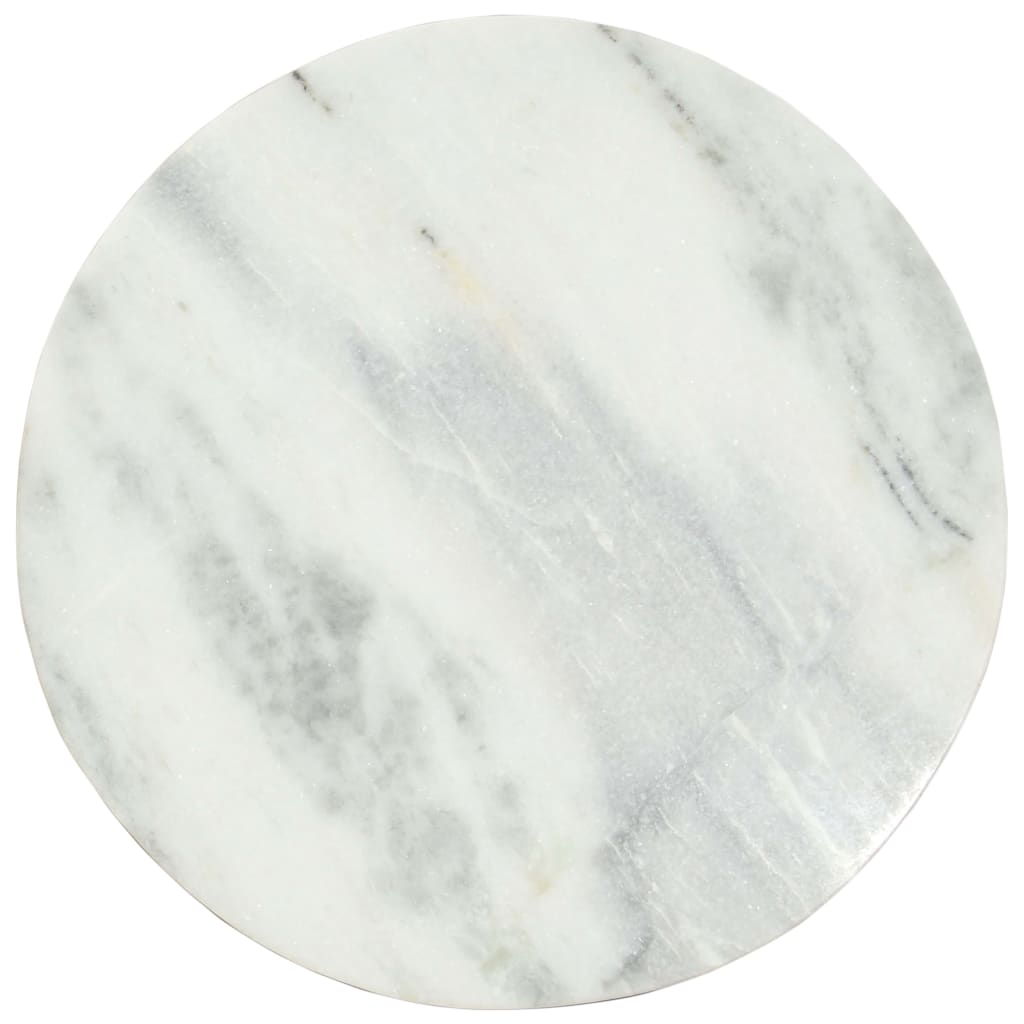 Table basse Blanc et noir Ø65 cm Marbre solide véritable - XIOS