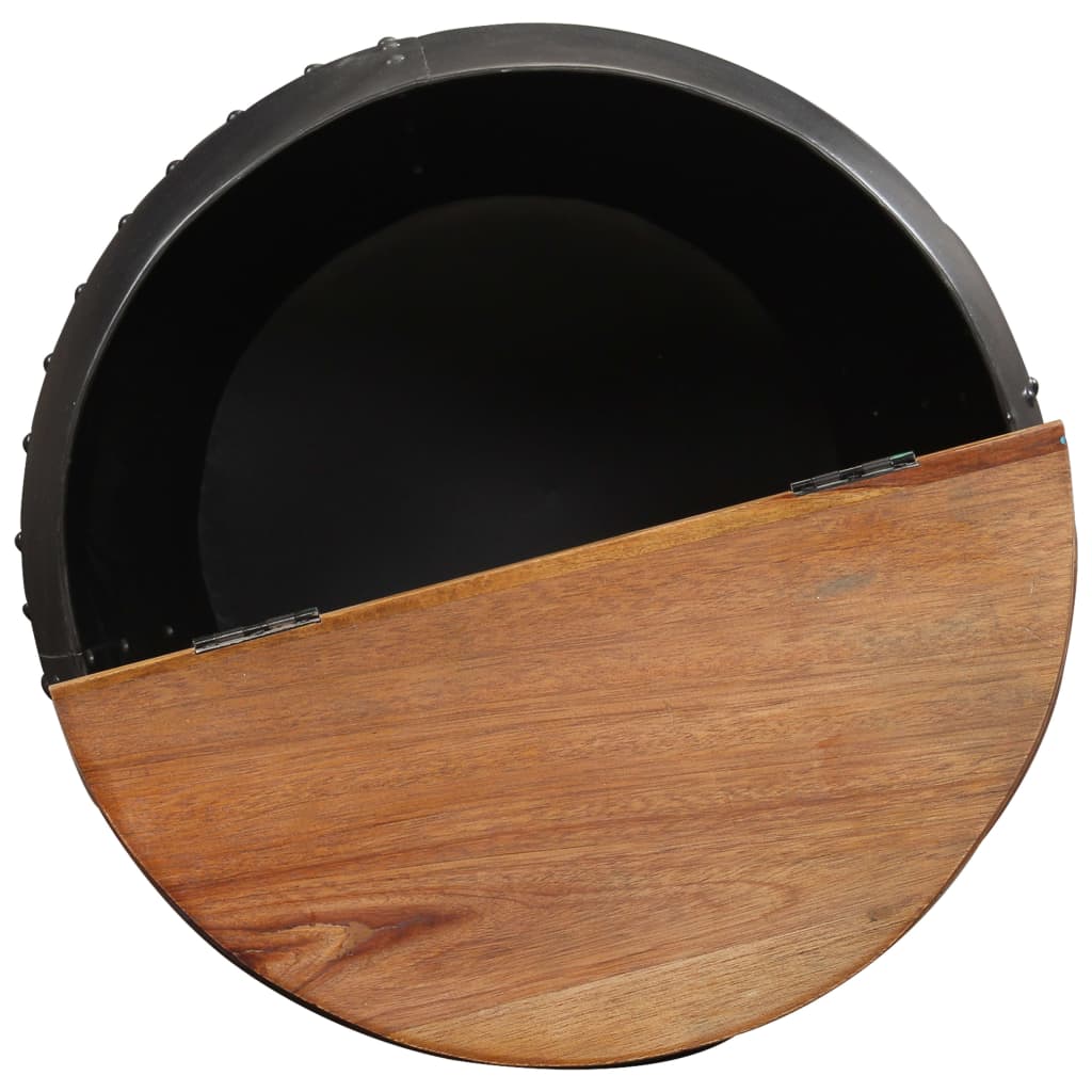 Table basse 53x43 cm Bois de récupération massif - XIOS
