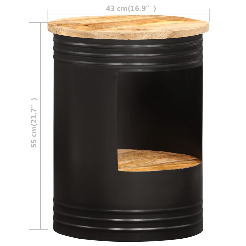 Table basse 43x55 cm bois de manguier solide - XIOS
