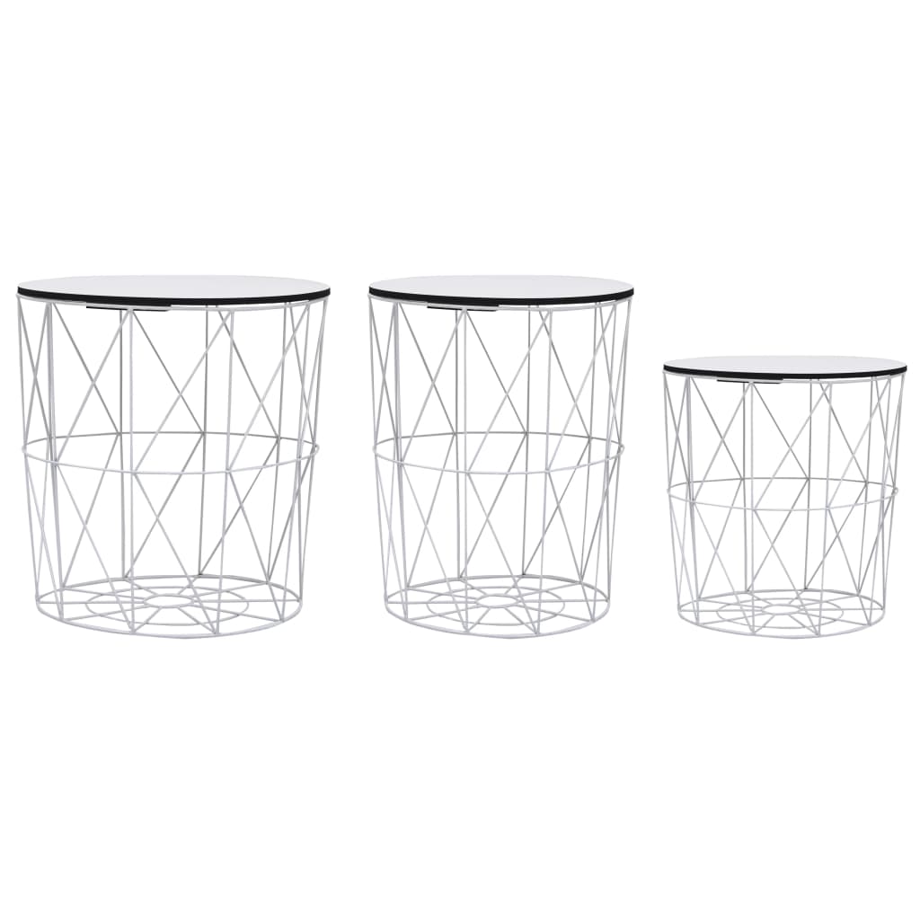 Table basse 3 pcs Blanc