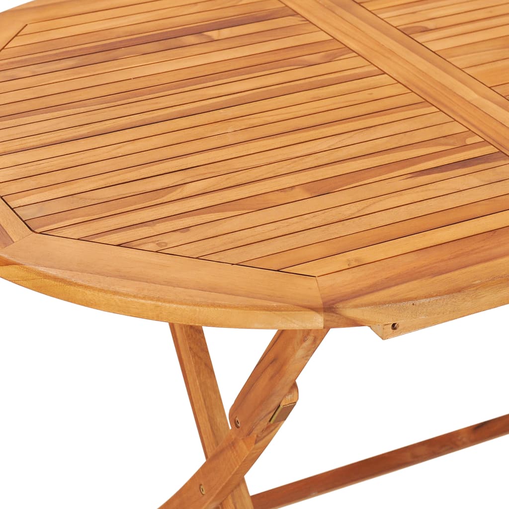 Ensemble à manger d'extérieur pliable 7 pcs Bois solide de teck