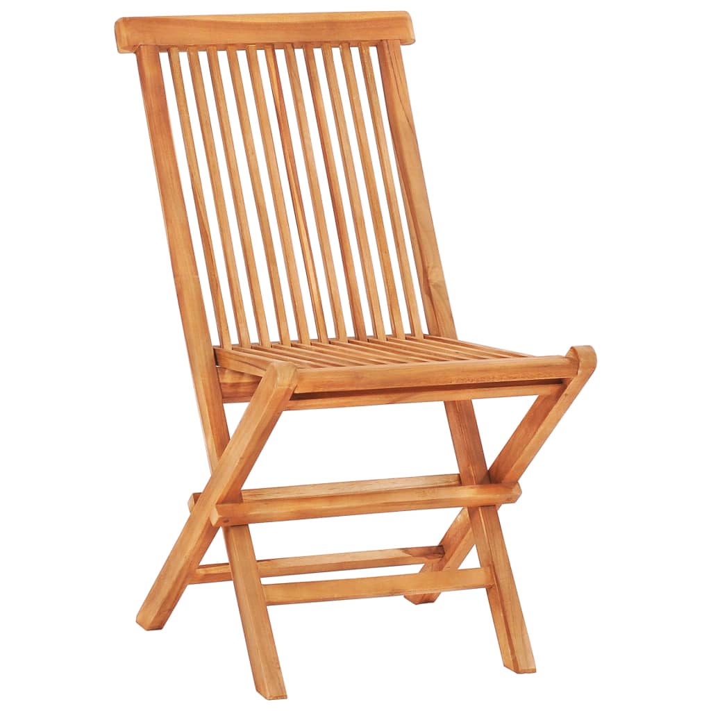 Ensemble à manger d'extérieur pliable 5 pcs Bois solide de teck - XIOS