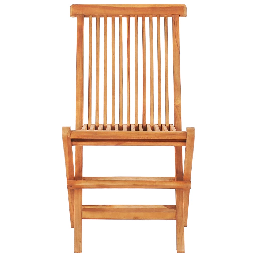 Ensemble à manger d'extérieur pliable 5 pcs Bois solide de teck - XIOS