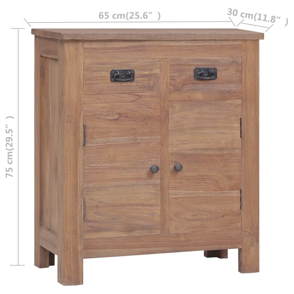 Buffet 65x30x75 cm Bois de teck massif - XIOS