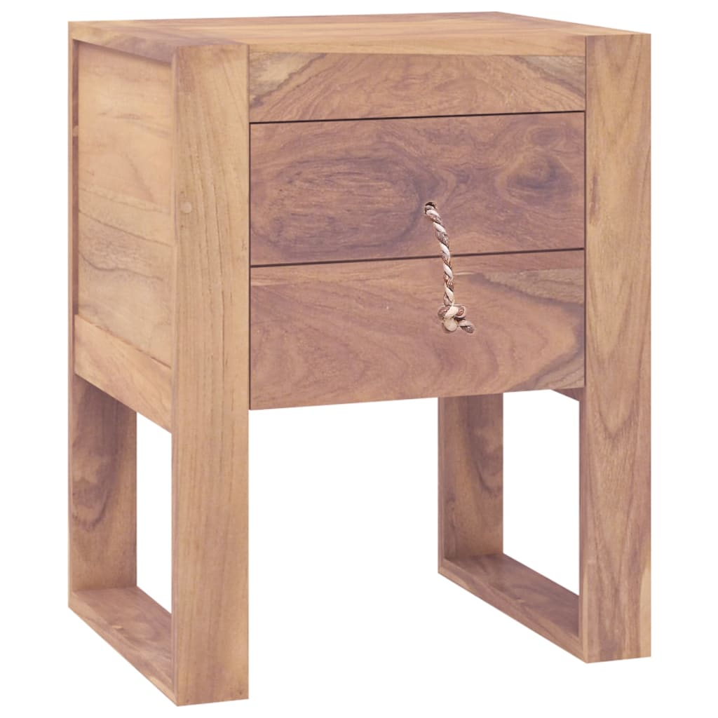 Table de chevet 40x30x50 cm bois de teck massif - XIOS