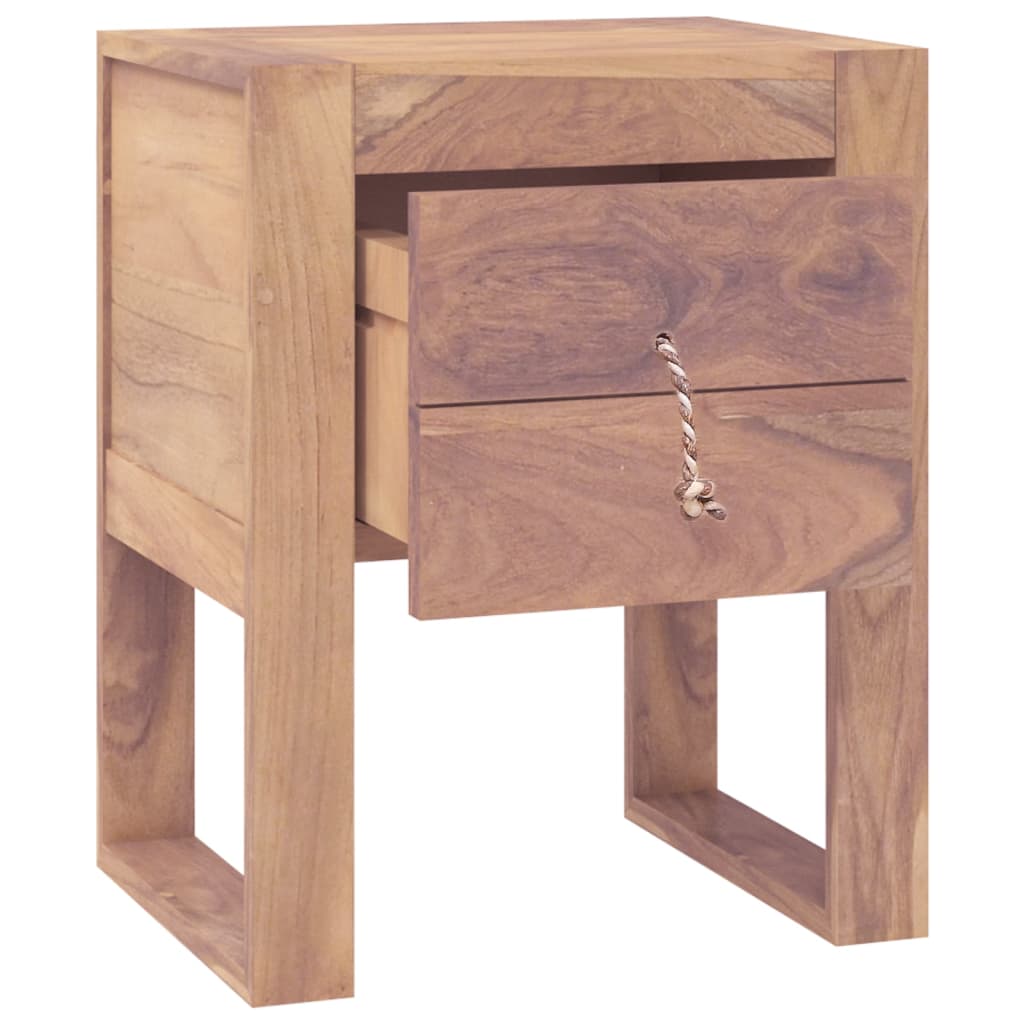 Table de chevet 40x30x50 cm bois de teck massif - XIOS