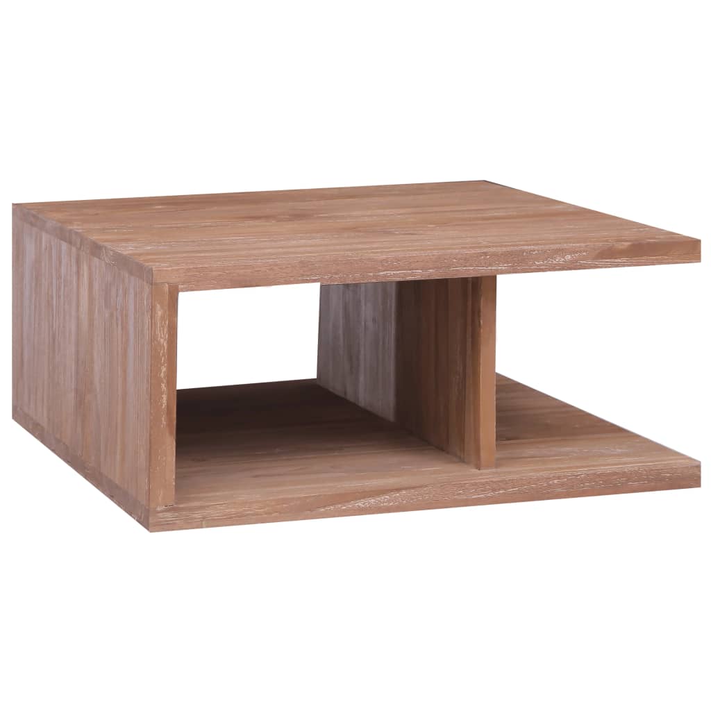 Table basse 70x70x30 cm Bois de teck massif - XIOS